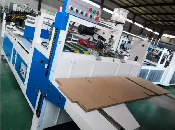 Corrugated Cardboard Semi Auto Folding Gluing Machiine for Carton